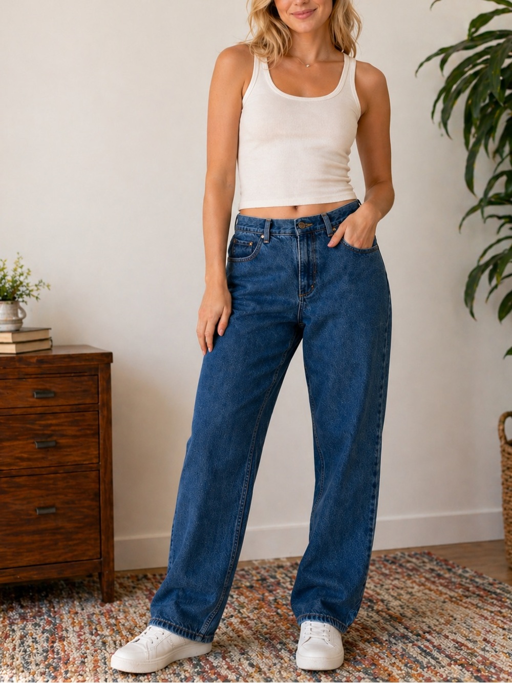 L.L.Bean Comfort Waist Jeans 34x29 Relaxed Fit 100% Cotton Classic Blue Denim